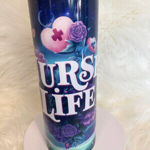 Adorable vibrant NURSE 20 oz insulated tumbler. Perfect gift for any Nurse!